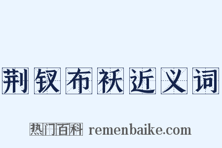 荆钗布袄近义词是什么意思的图片